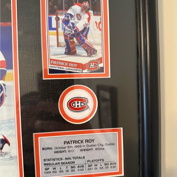 Framed Patrick Roy Hockey Memorabilia - Picture 3 of 3